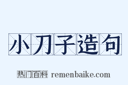 小刀子造句是什么意思的图片